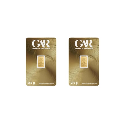 2 Adet 2.5 Gr 24 Ayar Altın (995)