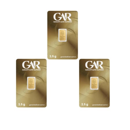 3 Adet 2.5 Gr 24 Ayar Altın (995)