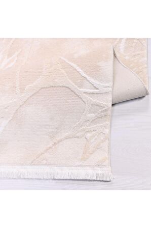 İpek Mekik Halı Gaspara Bej Ekru Modern Desenli Halı