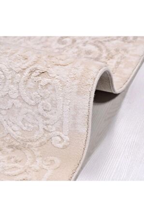 İpek Mekik Halı Gaspara Bej Ekru Klasik Motifli Halı