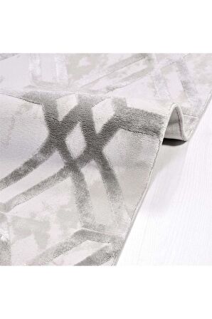 İpek Mekik Halı Gaspara Gri Çizgi Desenli Halı