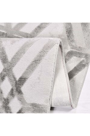 İpek Mekik Halı Gaspara Gri Çizgi Desenli Halı