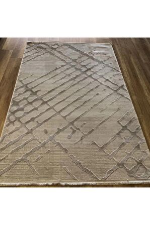 İpek Mekik Halı Gaspara Gri Modern Eskitme Desen Halı