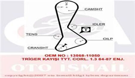 Gates 5197XS Eksantrik Kayışı 123x240 Toyota Corolla 1.3 12V 83 01 Starlet 1.3 12V 85 95 Ct694 1356819025