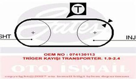 Gates 5246 Eksantrik Kayışı 077x210 Transporter 1.9 2.4 Ct644 74130113