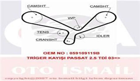 Gates 5557XS Triger Kayışı 207x300 Volkswagen Passat 2.5 TDI 24V 03 05 Audi A4 A6 A8 2.5TDI Skoda Superb 2.5TDI Ct1014 059109119B