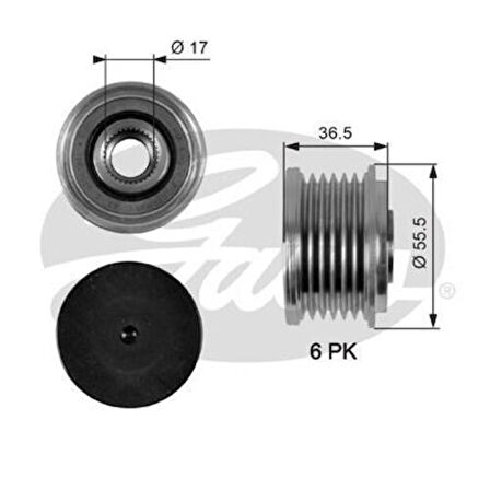 Gates OAP7049 Alternatör Kasnağı W203 00-07 W210 99-02 W163 99-04 A2781500060