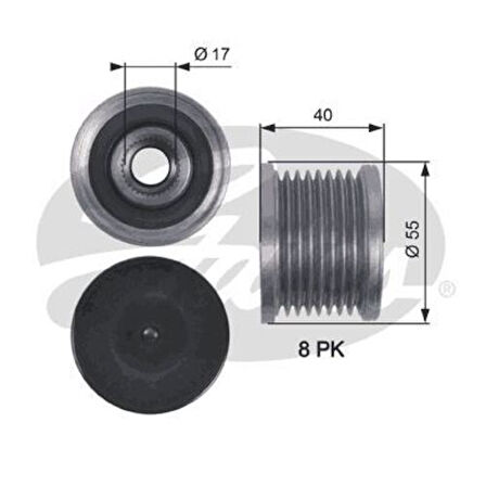 Gates OAP7137 Alternatör Kasnağı X164 09-12 W211 06-08 W221 09-13 W164 09-10 A6291500160