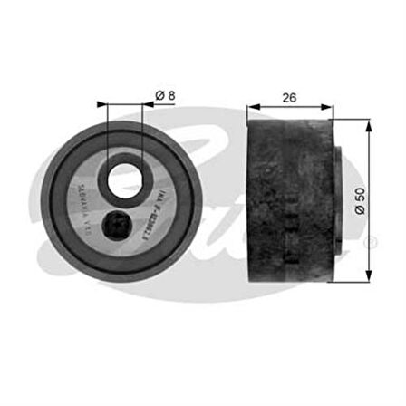 Gates T36067 Alternatör Gergi Rulmanı Partner Berlıngo Boxer Ducato P206 306 406 806 C5 Jumper 2.0Hdı 2.0Jtd (99)