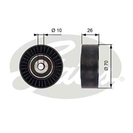 Gates T36393 Alternatör Gergi Rulmanı Ford Mondeo 2.2TDCI 08 14 Land Rover Freelander 2.2Td4 16V 06 14 C2Z31973