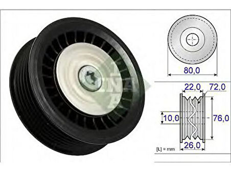 Gates T36490 Alternatör Gergi Rulmanı Clio II III Kango Megane II Scenic II Twingo Logan Sandero 1.5 DCI (K9K) (Klı 119231378R