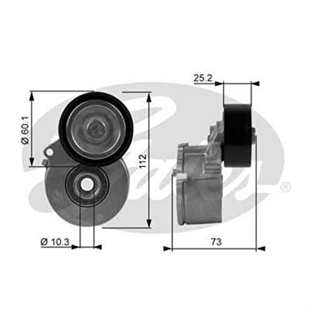 Gates T38236 Alternatör Gergi Rulmanı Kütüklü Partner 206 306 307 Boxer Berlingo Jumpy Jumper Ducato 1.9D 2.0D 5751.74