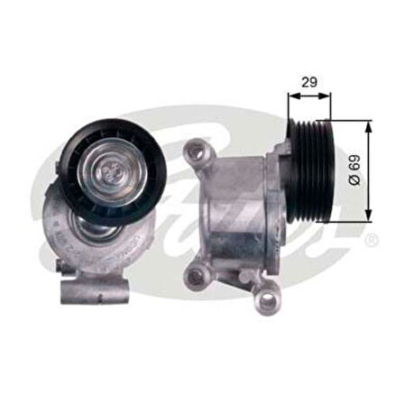Gates T38318 Alternatör Gergi Kolu Volvo C30 S40 1.8 2.0 V50 06-12 Cma1.8 2.0 04-07-10 69X29 3M5Q6A228AD