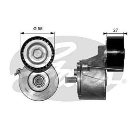 Gates T38371 Alternatör Gergi Rulmanı Kütüklü 206 1.4HDI 407 Partner 1.6 HDI C3 1.6 16V C5 1.6HDI Berlingo 1.5 2S616A228AG