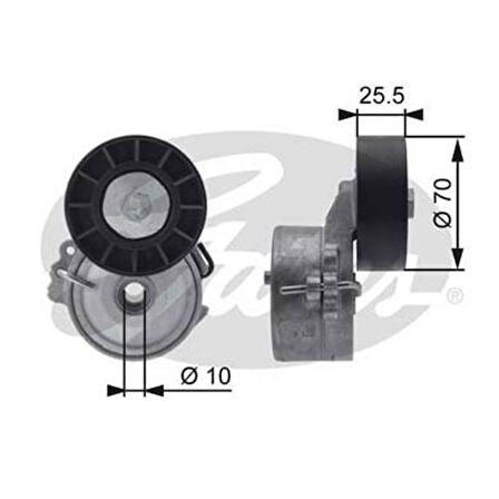 Gates T38392 Alternatör Gergi Rulmanı Kütüklü 206 306 406 607 806 Partner Boxer C5 Berlingo DW10 2.0HDI 2.2HDI 9634465780