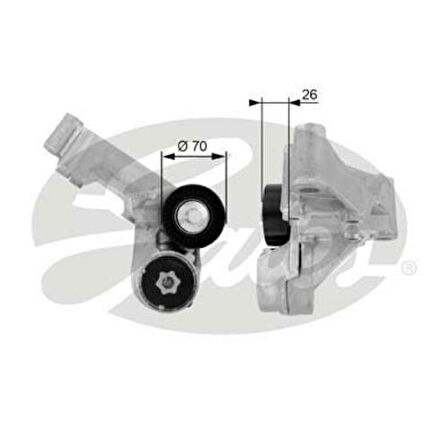 Gates T38444 Alternatör Gergi Rulmanı Kütüklü Focus 1.8TDCI 1.8Dı Tddı 98 04 Tourneo Connect1.8Dı 1.8TDCI 01 1S4Q6A228AF