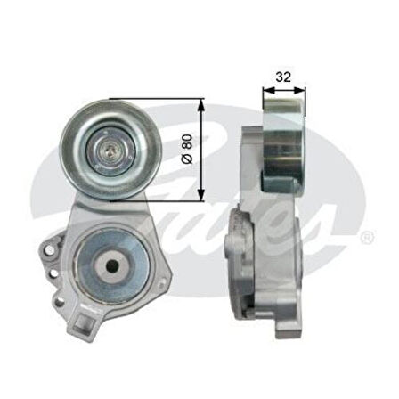 Gates T39098 Alternatör Gergi Rulmanı Mitsubishi Pajero III-IV 3.0 01 3.5 V6 00 3.8 V6 07 1345A078