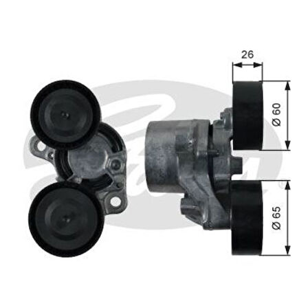 Gates T39198 V Kayış Gergi Kütüğü BMW F10 F20 F22 E90 F30 E92 F34 F32 F36 F01 F07 E84 F25 F26 F16 F15 N47N N56 11287810807