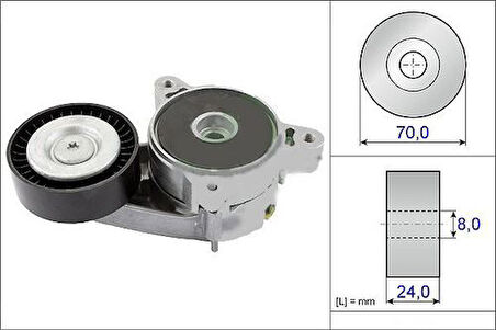 Gates T39227 Alternatör Gergi Rulmanı Mitsubishi Lancer Outlander 2.0 DID 07 BKD Bsy Bwc 4891659AA