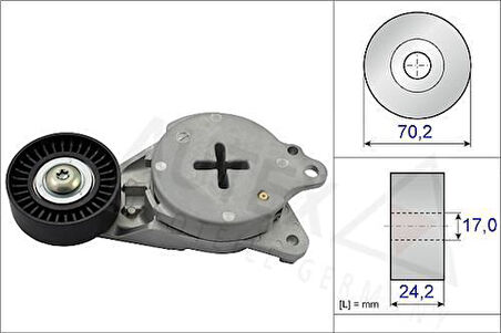 Gates T39268 Alternatör Gergi Rulmanı Corolla 1.4 D4D Aurıs 1.4 D4D Yarıs 1.4 D4D 2007>
