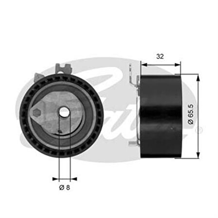 Gates T43236 T43064 Eksantrik Gergi Rulmanı Megane I II III Clıo II III Kango Logan Duster Logan 1.4 1.6 16V K4M