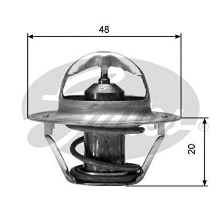 Gates TH00388G1 Termostat Chevrolet Aveo 1.2 Nubira 1.6 Daewoo Kalos 1.4 Lanos 1.4 1.5 Nunıra 1.6 16V Rezzo 1.8 87C 85HF8575AA