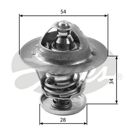 Gates TH26988G1 Termostat Boxer III Jumper III 22Dt 100Bg 120Bg 100Cv C81 110Hp C96 130Bg C110 150Bg Fiat Ducato III Ford Transit V.346 1338F5