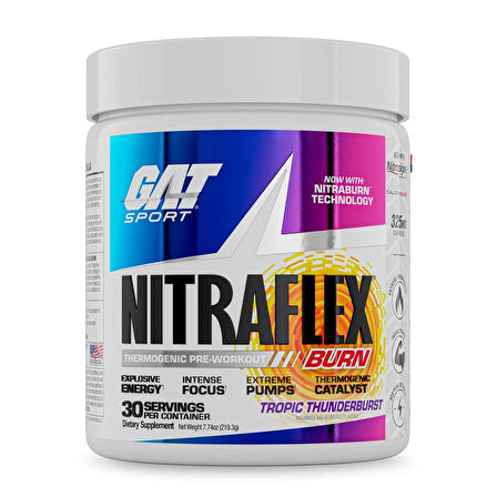 GAT NİTRAFLEX THERMO BURN TERMOJENİK RİPPED PREWORKOUT