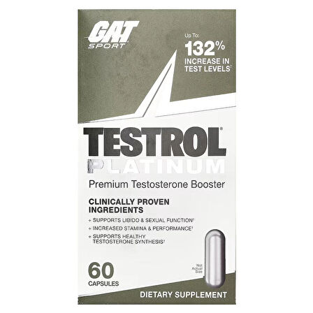 GAT Testol Platinum Premium Gh Testo Booster 60 Capsules