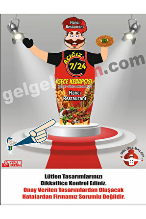 ÖZEL TASARIM VE BASKILAR İLE 3 METRE BOYUNDA MDF ALT TABLA PARAŞÜT KUMAŞ LED IŞIKLI REKLAM BALONU
