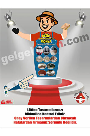 ÖZEL TASARIM VE BASKILAR İLE 3 METRE BOYUNDA MDF ALT TABLA PARAŞÜT KUMAŞ LED IŞIKLI REKLAM BALONU