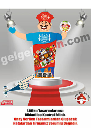 ÖZEL TASARIM VE BASKILAR İLE 3 METRE BOYUNDA MDF ALT TABLA PARAŞÜT KUMAŞ LED IŞIKLI REKLAM BALONU