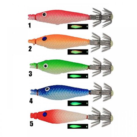 AquaSalty Softwin Squid Jig Kalamar Zokası 65mm 6Gr Farklı Renklerde 1
