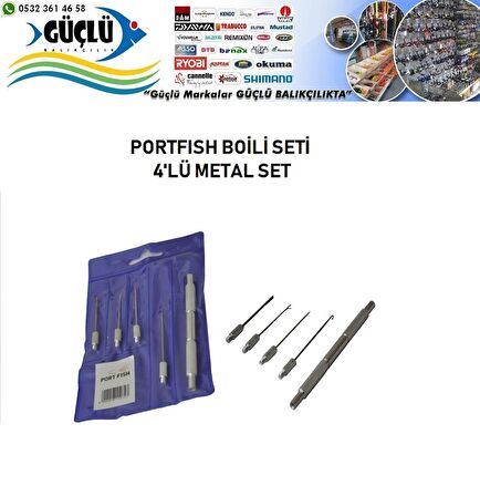 BOİLİ ŞİŞİ 4’LÜ METAL SET PORTFISH MARKA