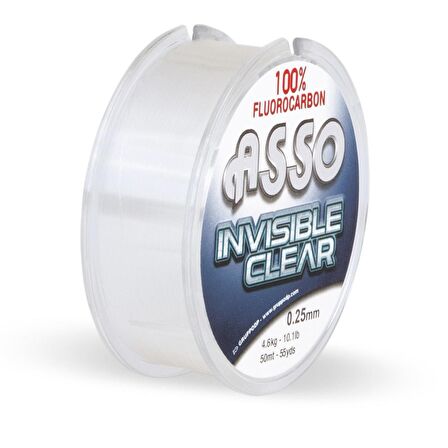 ASSO INVISIBLE CLEAR  %100 FLOROKARBON MİSİNA 0,50MM