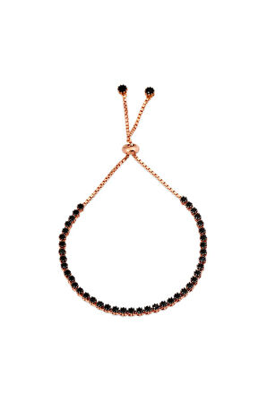 925 Ayar Rose Ayarlamalı Suyolu Gümüş Bileklik (GB00094)