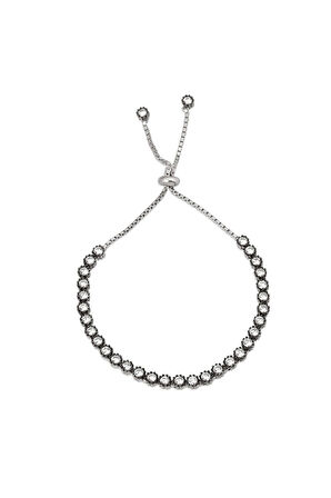 925 Ayar  Ayarlamalı Suyolu Gümüş Bileklik (GB00095)