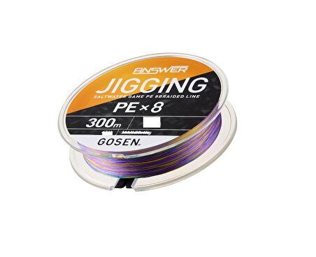 Gosen Jigging Answer PE 1.2 Jig ve Tai Rubber İpi 300mt MULTİCOLOR