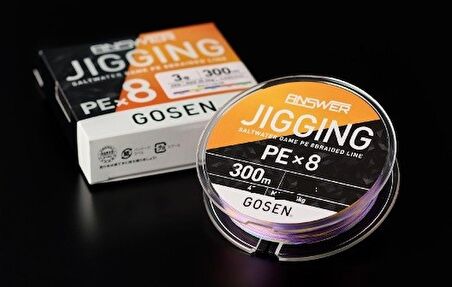 Gosen Jigging Answer PE 1.2 Jig ve Tai Rubber İpi 300mt MULTİCOLOR