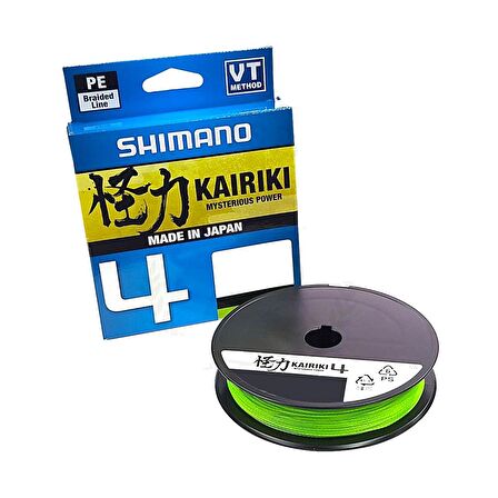 İp Misina Shimano Kairiki 4 Mantis Green (Yeşil) 0,28 150mt  4Kat