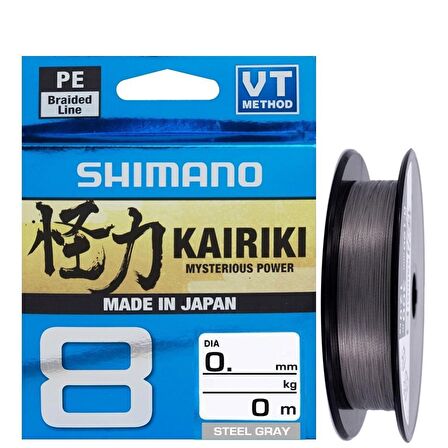 İp Misine Shimano Kairiki Stell Gray (Gri) 0,16mm 300 metre 8kat