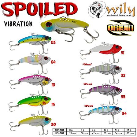 Jig Yemi Wily Spoiled Baby Vibrasyon 5cm 10gr RENK:03