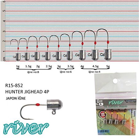 JİGHEAD RİVER HUNTER 4’LÜ PAKET 5GR