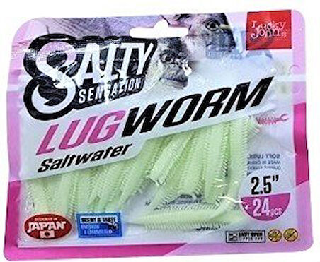 LRF SİLİKONU LUCKYJOHN LUGWORM 6,5CM KOKULU 24’LÜ PK RENK:F40