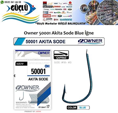 MAVİ ÇAPRAZ OLTA İĞNESİ Owner 50001 Akita Sode NO:8