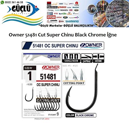 Owner 51481 Cut Super Chinu Black Chrome İğne NO:3