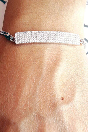 925 Ayar 5 Sıra Düz Gümüş Bileklik (GB00234)