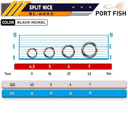 Portfish BL-6005 Kaşık Split Halka NO:7