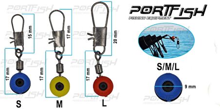 Portfish BL-6015 Stoperli Fırdöndülü Klips M Beden