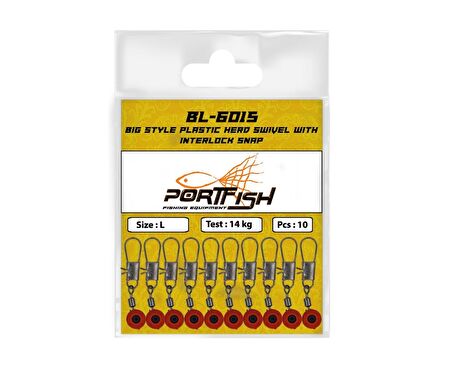 Portfish BL-6015 Stoperli Fırdöndülü Klips M Beden